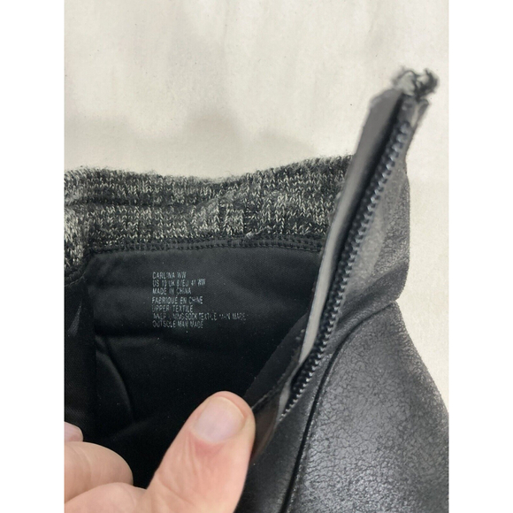 Womans Just Fab Carolina Black Fabric Platform Block Heel Ankle Boots Size 10 - Picture 7 of 9